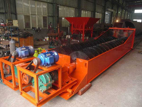 Double spiral sand washer
